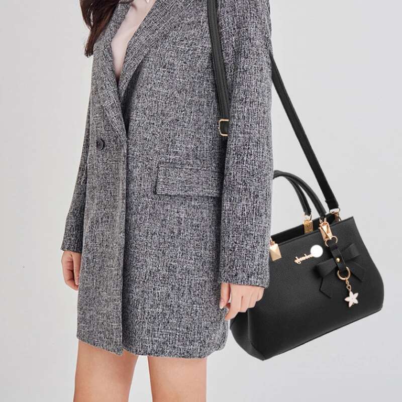 Ydlns Elegant Women Messenger with wer pendant Office Ladies Totes Pure Handbag for female Crossbody Shoulder Bags