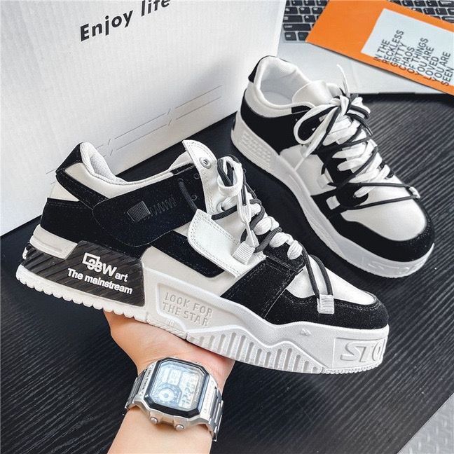 25S New Trend Designer Summer Cricket Shoes For Men Black White Pandas Ultra Light And Thick Sole American Brand Grade High Sense Casual Fashion Shoes