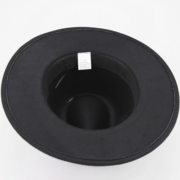 Street style wool imitation British jazz hats for men and women large brimmed hats felt hats versatile sun shading