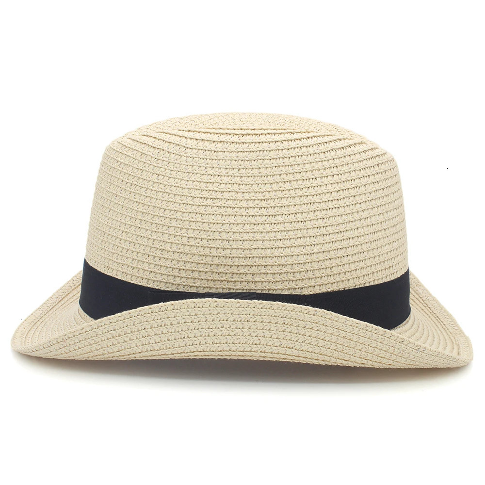 Mens Retro Homburg Hat Bow Band Fedora Hat Trilby Sunhat Jazz Summer Adjustable Size M-L 7 1/8-7 1/4 250325