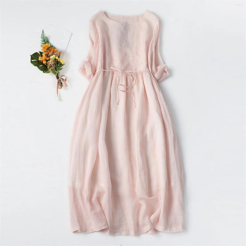 Casual Dresses Yellow Summer Loose Shirt Dress for Women Elegant Versatile Midi Solid Color Tunic Boho Holiday Vestido Mujer