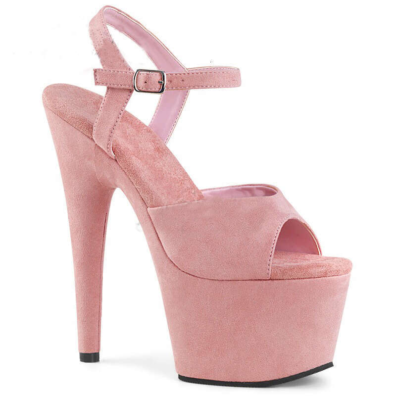 High Heel Cm Hentian High Thin Heel Waterproof Platform Suede Sandals Steel Tube Dance High Heels Large Size Fashion Show Women S Nightclub