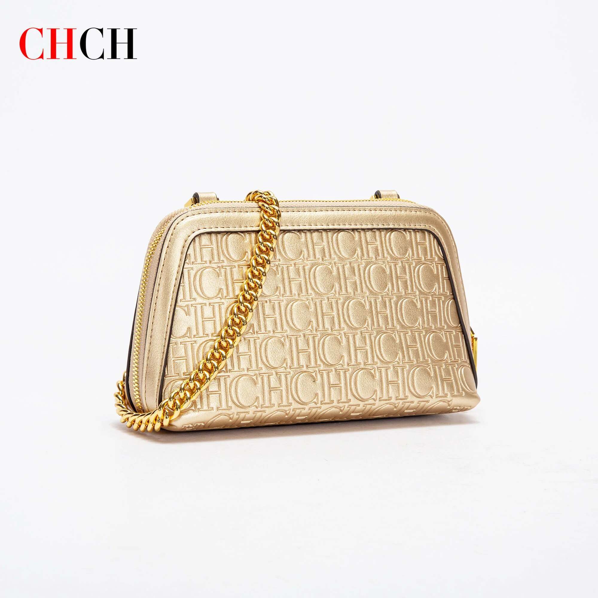 CHCH Women's Shoulder New Mini Shell Simple Metal Chain Bag