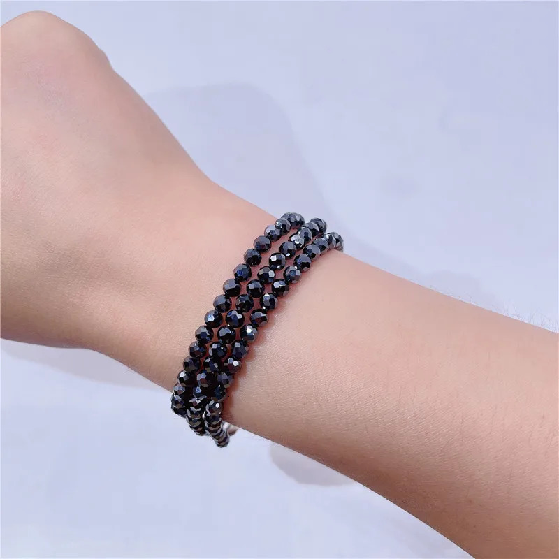 DJMAX 4mm Bead Necklace Womens Original 925 Pure Silver DIY Mens Bracelet Chain 250317