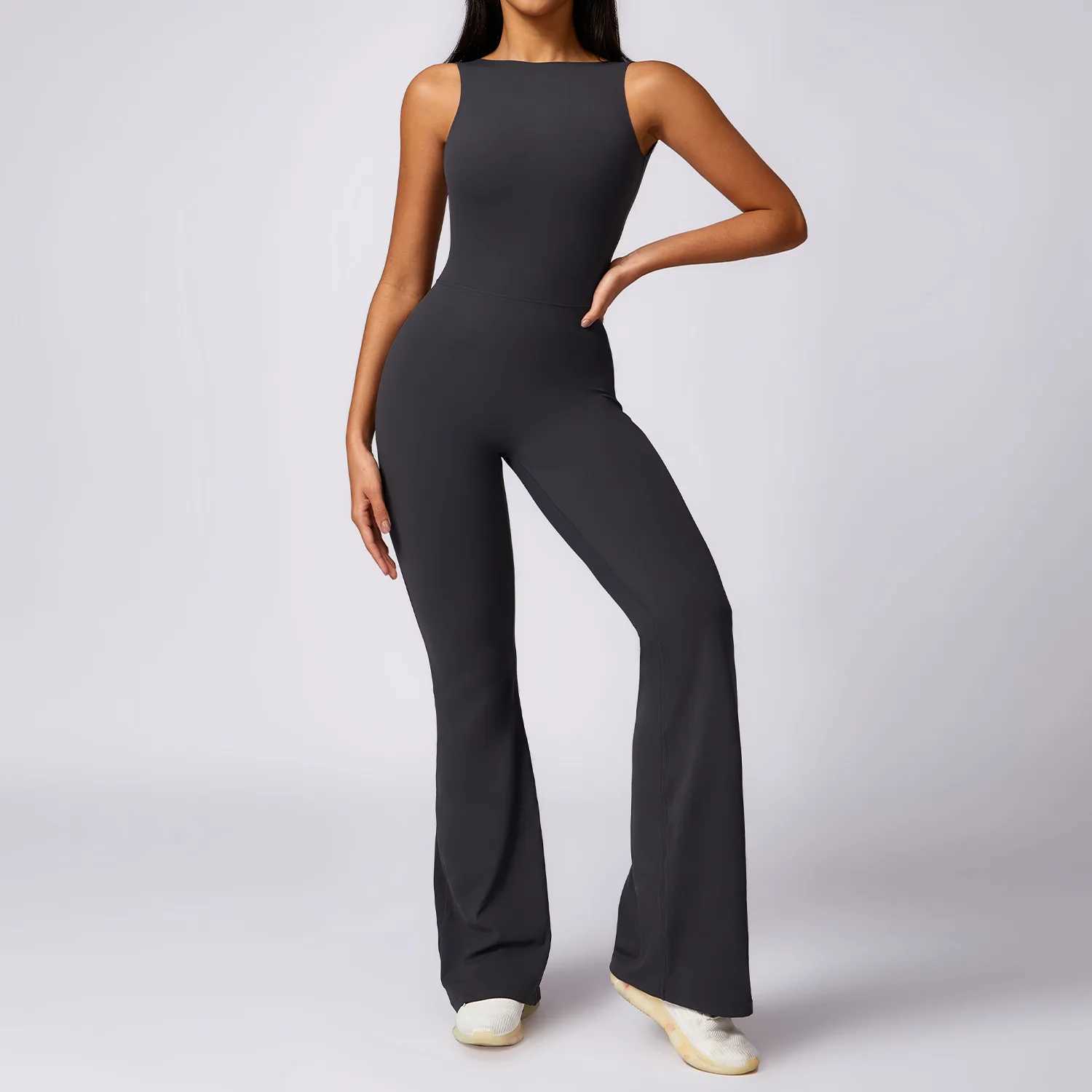 New gym womens training yoga set sportswear womens one-piece jumpsuit fitness jumpsuit womens fitness bodysuit W250326