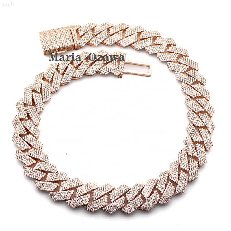 Custom Men Heavy 500g Necklace Hip Hop Jewelry Bling Moissanite Diamond Cuban Link Chain