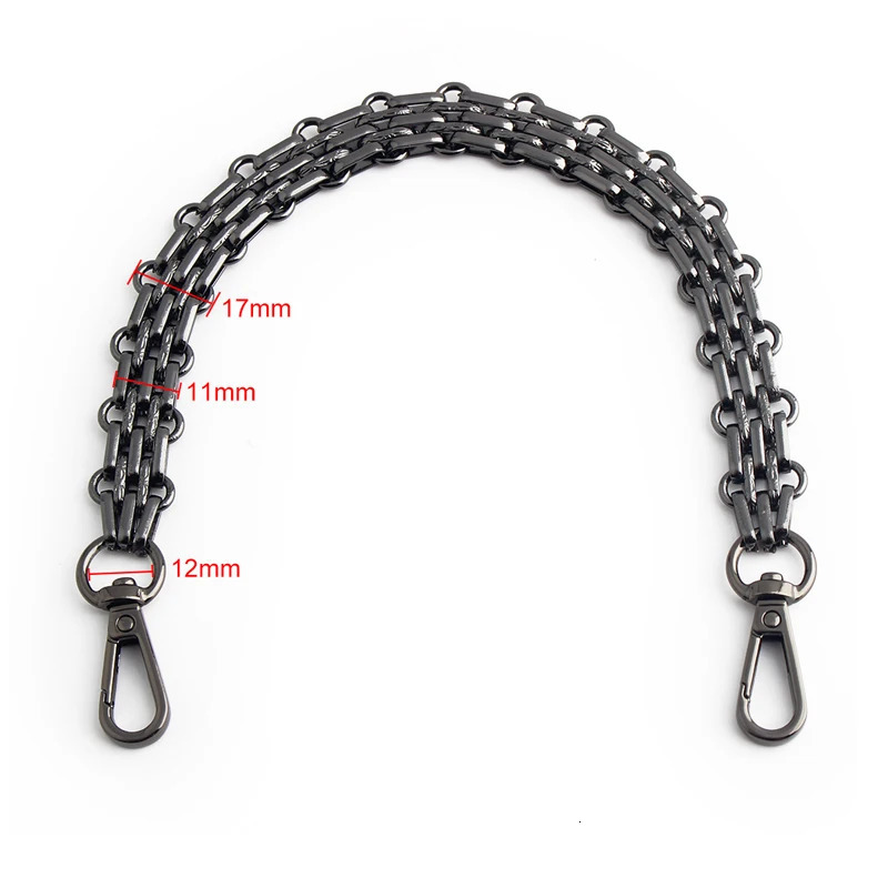 1PC Metal Iron Chain Shoulder Crossbody Bag with Handle Wallet Underarm Bag Removable Chain Strap Replacement 250324