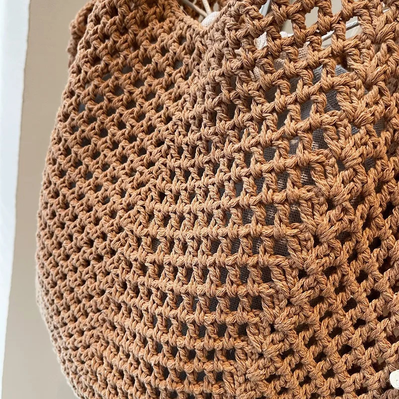 2025 Latest Summer Beach Straw Woven Tote Bag For Women 2-IN-1 Hollow-out Lightweight Large Capacity Shopper Shoulder Bag Female 250325