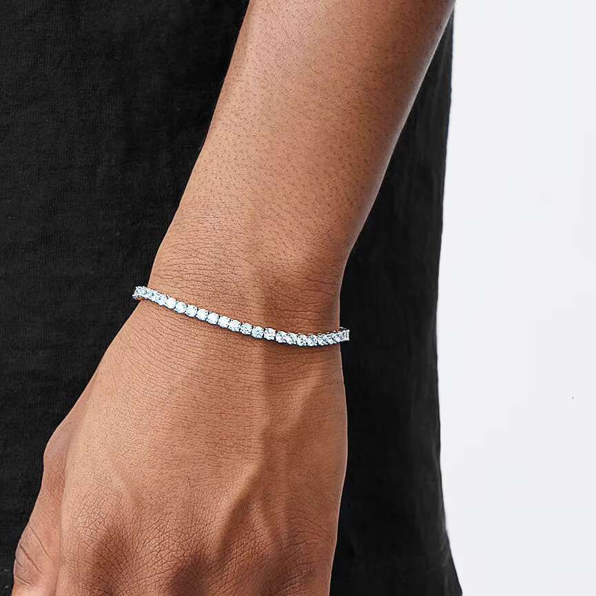 3mm Moissanite Jewelry Tennis Chain Bracelet Hip Hop Moissanite Tennis Bracelet