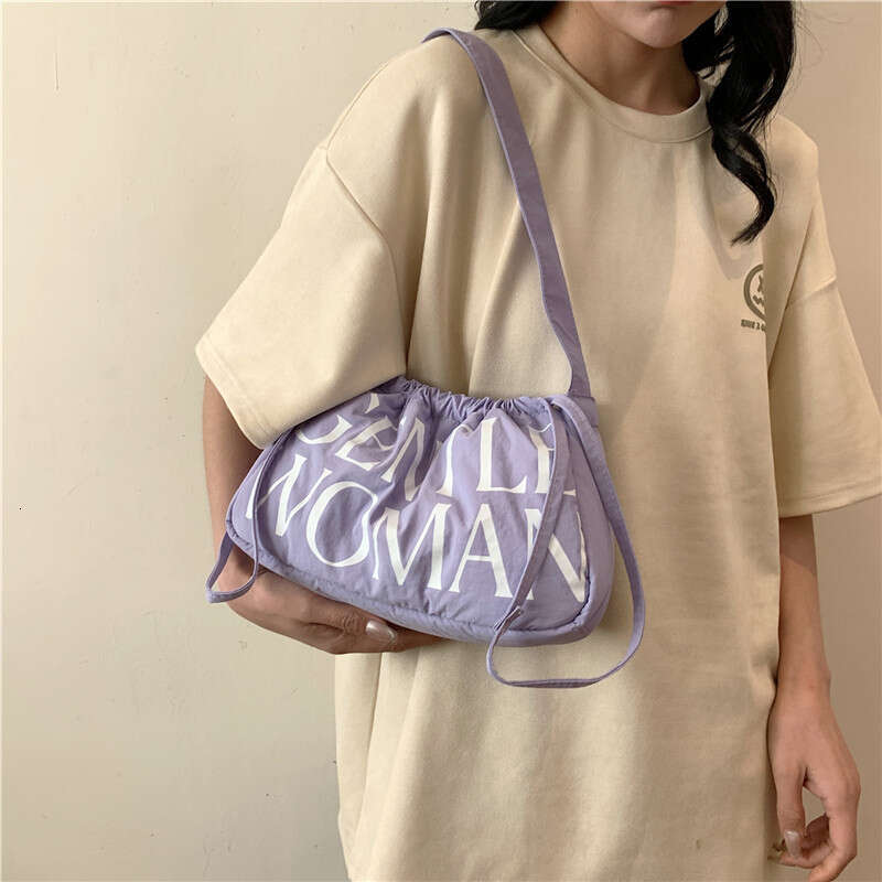 Gentle Woman Colorful Dumpling Bun 2024 New Leisure Handheld Cloth Girl Fresh Shoulder Bag