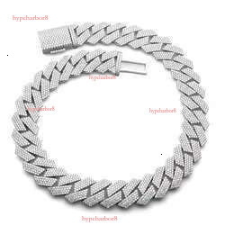Bulky Prong Setting 20Mm 4 Rows Sterg Sier Iced Out VVS Moissanite Cuban k Chain