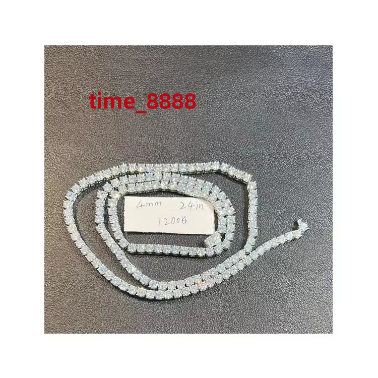 Manufacturers High Quality 4mm 16 Inch Customized Moissanite Jewelry Necklace Hot Selling Customized Gift