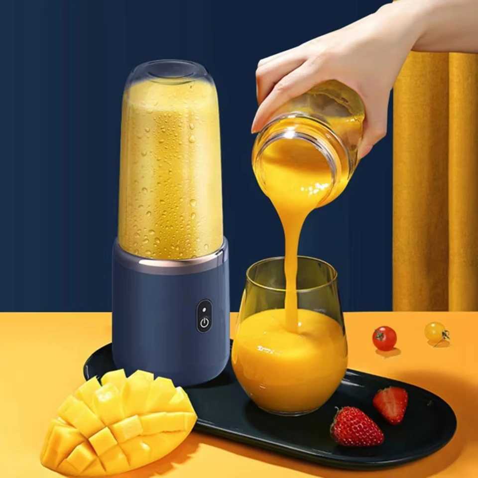 6-blade juice mixer with juice cup and lid portable USB charging small juice mixer no need to transport bullets Z250326