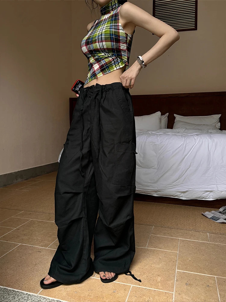 Tonngirls Vintage Tank Tops Plaid Sleeveless Skinny American Retro Crop Tops Grunge Y2k Tank Tops Streetwear Summer Classical 250321