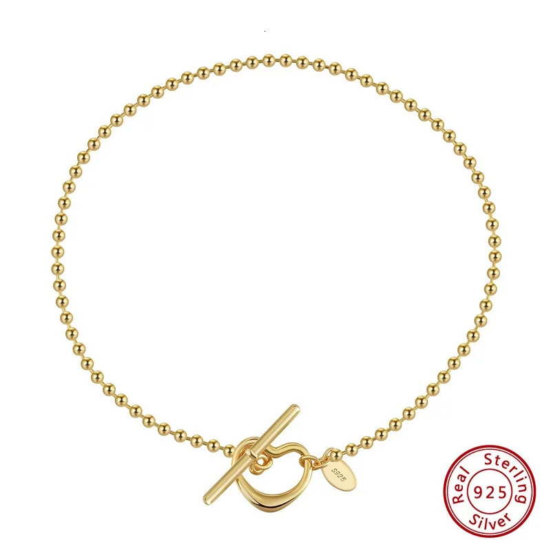 Mens simple ankle silver 925 ankle chain summer jewelry accessory 23cm ankle bracelet 14k gold-plated 250322