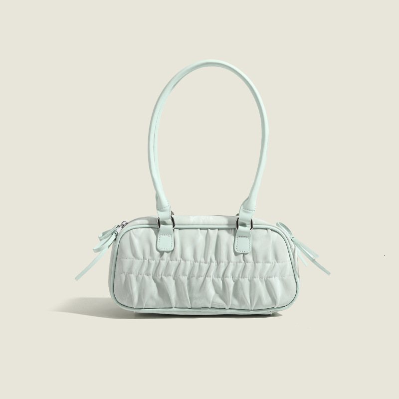 Bow Pleated Baguette Bag For Women 2025 Spring New Fresh Sweet All-in-one Braided Underarm Bag Designer Bag