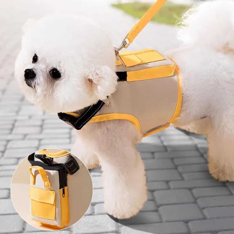 Small backpack vest style anti separation breathable anti loss dog leash pet spring summer outdoor pet X250326