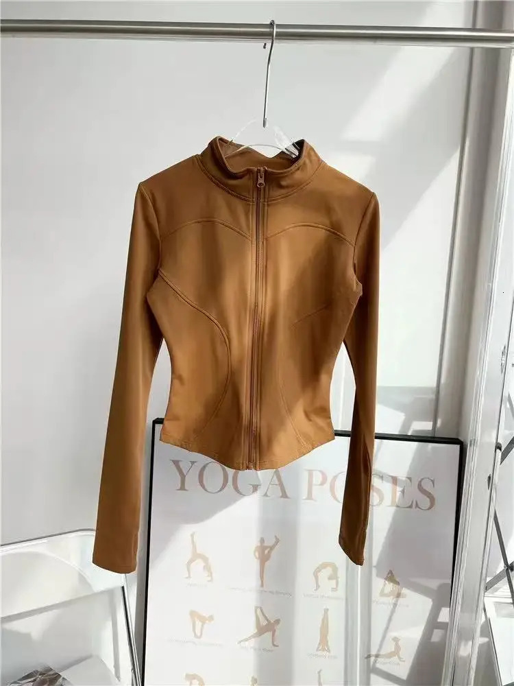 Outdoor Running Yoga Jacket Elasticity Womens Sports Gym Long Sleeve QuickDrying Tights Zipper Hoodie 250326