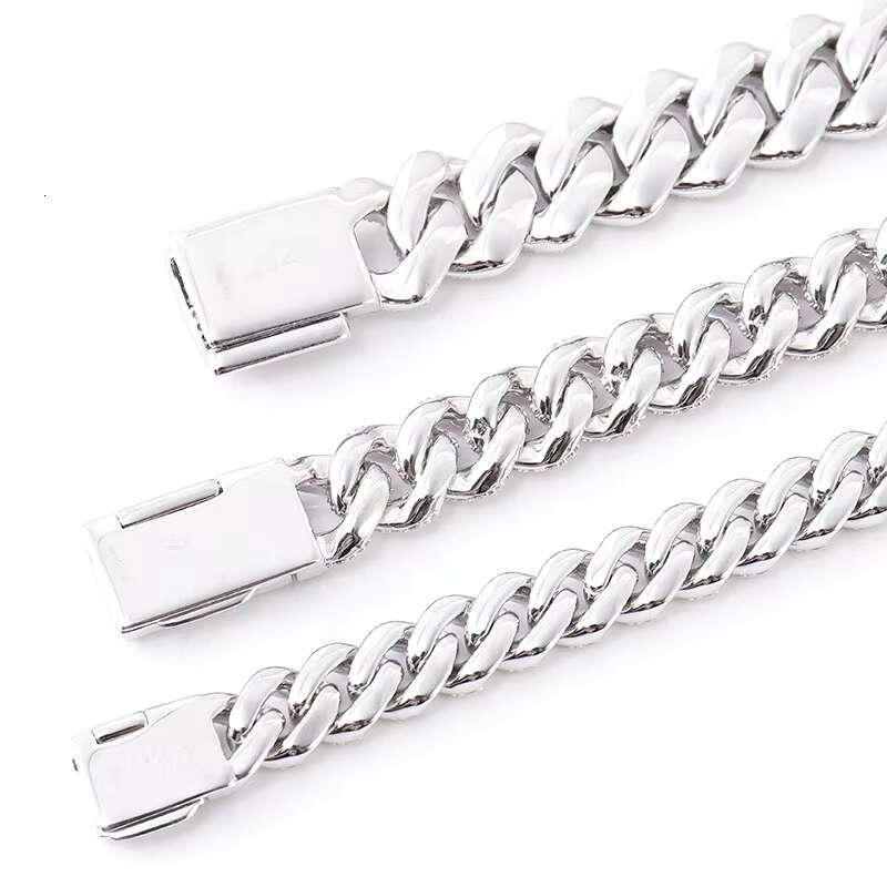 Wholesale 6MM 8MM 10MM 12MM VVS Diamond S925 Silver Cuban Link Chain Ready to Stock Hip Hop Iced Out Moissanite Cuban Bracelet