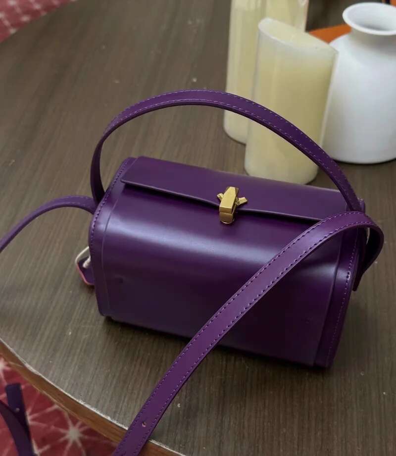 Women's Bags Women's Bags Handheld Box For Women New Fashionable Brazilian Berry Purple Boston Versatile, Niche Light Luxury Crossbody Bag