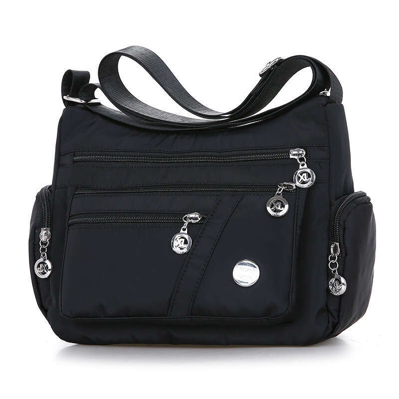 cf Multi compartment crossbody for women, middle-aged and elderly mothers, lightweight single shoulder bag, casual large capacity cloth bag