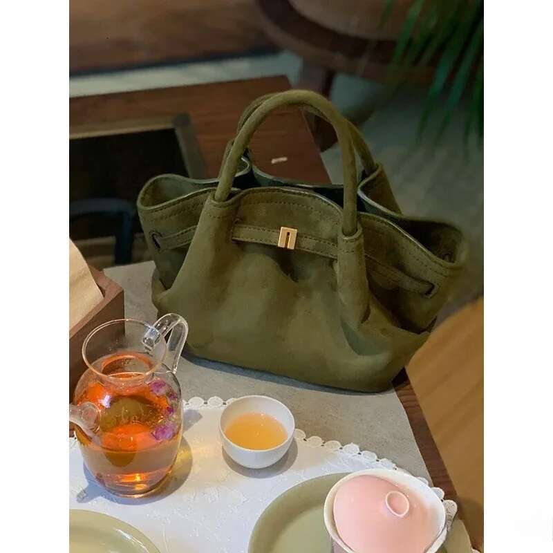 New Niche Handbags Matte Suede Leather Women's Bags