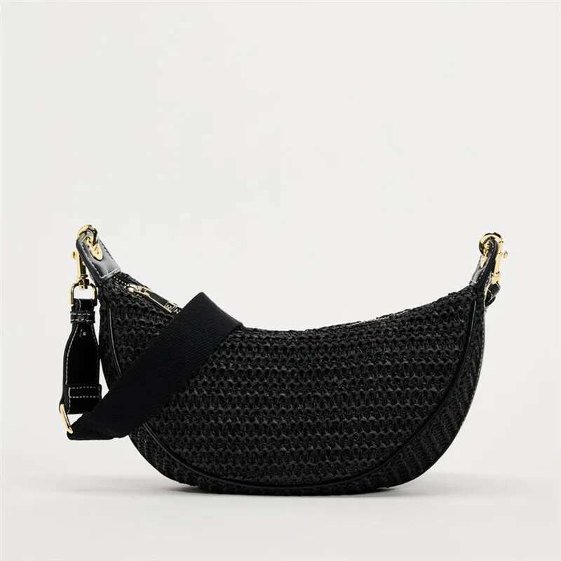 Ladies Summer Straw Crossbody Bag Beach Holiday Shopping Woven Shoulder Handbag Messenger Purses For Women Bags