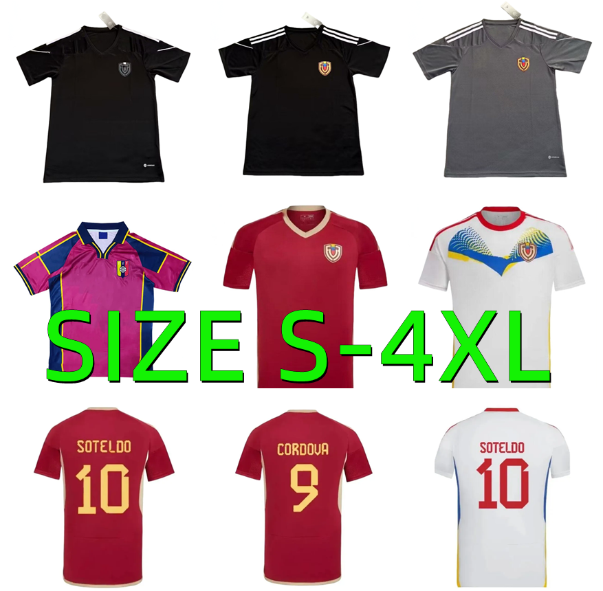 XXXL 4XL 2024 2025 Venezuela Soccer Jerseys national team SOTELDO SOSA RINCON CORDOVA BELLO JA.MARTINEZ RONDON GONZALEZ OSORIO MACHIS 24 25 26 football shirt men kids