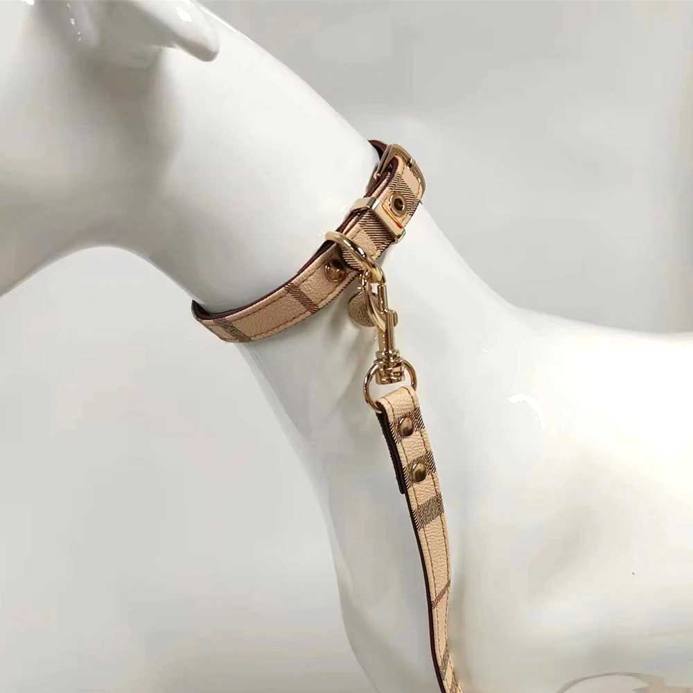 Pet Collar and Belt Set Leather Fashion Adjustable Dog Collar Pet Supplies Large Dog Collar Dog Gift X2503261