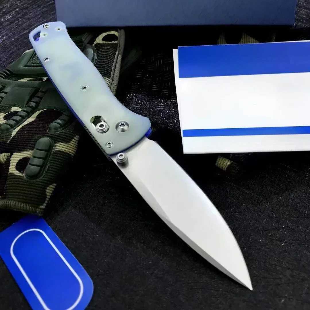 BM 535 Folding Knife G10 Handle Satin Flat Blade Outdoor Pocket Hunting Self Defense Portable Camping Fishing Multi Tool KnifeXJ250326