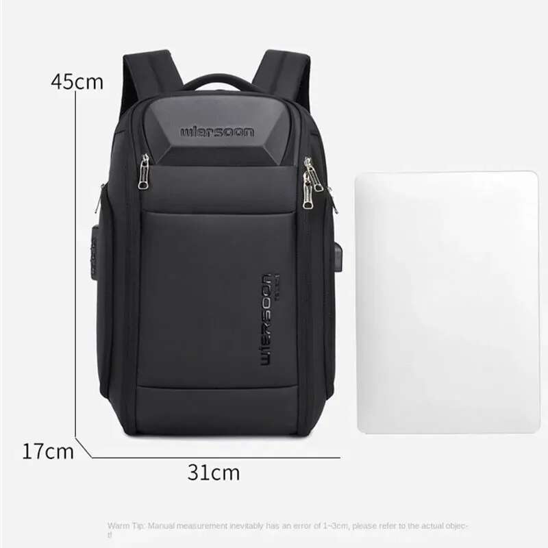 Multi Functional Business Waterproof Lockable Anti-Theft Breathable Backpack USB Charging Large Capacity Travel Bag