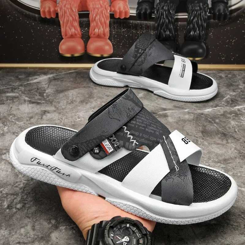 Summer mens slippers beach sandals 2024 original brand shoes comfortable mens sandalsXJ250326