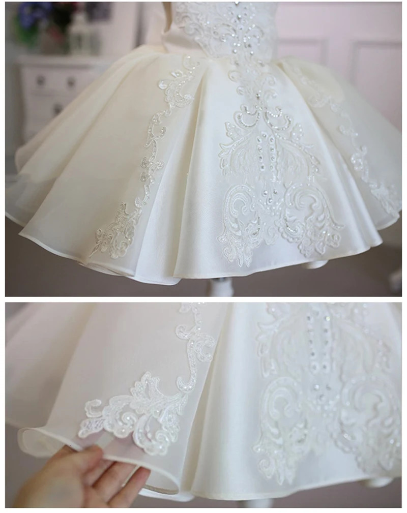 Summer Baby Dress For Girls 1 Year Birthday Baptism Tutu Dresses Princess Toddler Girl Wedding Party Dress Kids Clothes 250325