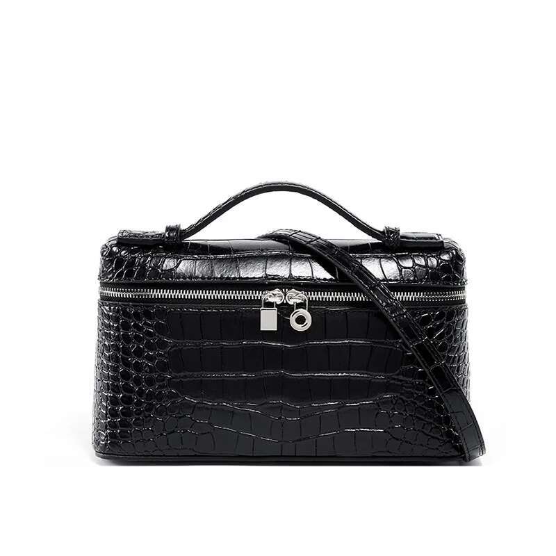New Cowhide Lunch Box For Women, High-End Portable Kelly 2024 New One-Shoulder Cross-Body Cosmetic Bag