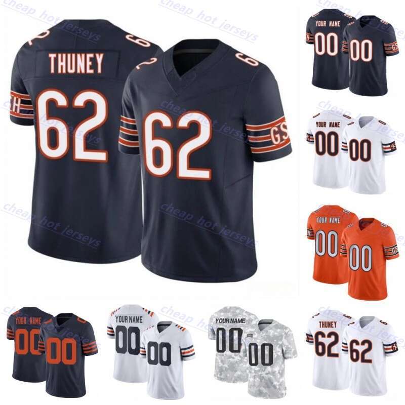 Caleb Williams Custom Football Jerseys Joe Thuney Rome Odunze Kyler Gordon Cole Kmet DJ Moore Tory Taylor Walter Payton Montez Sweat Jaylon Johnson Darnell Wright