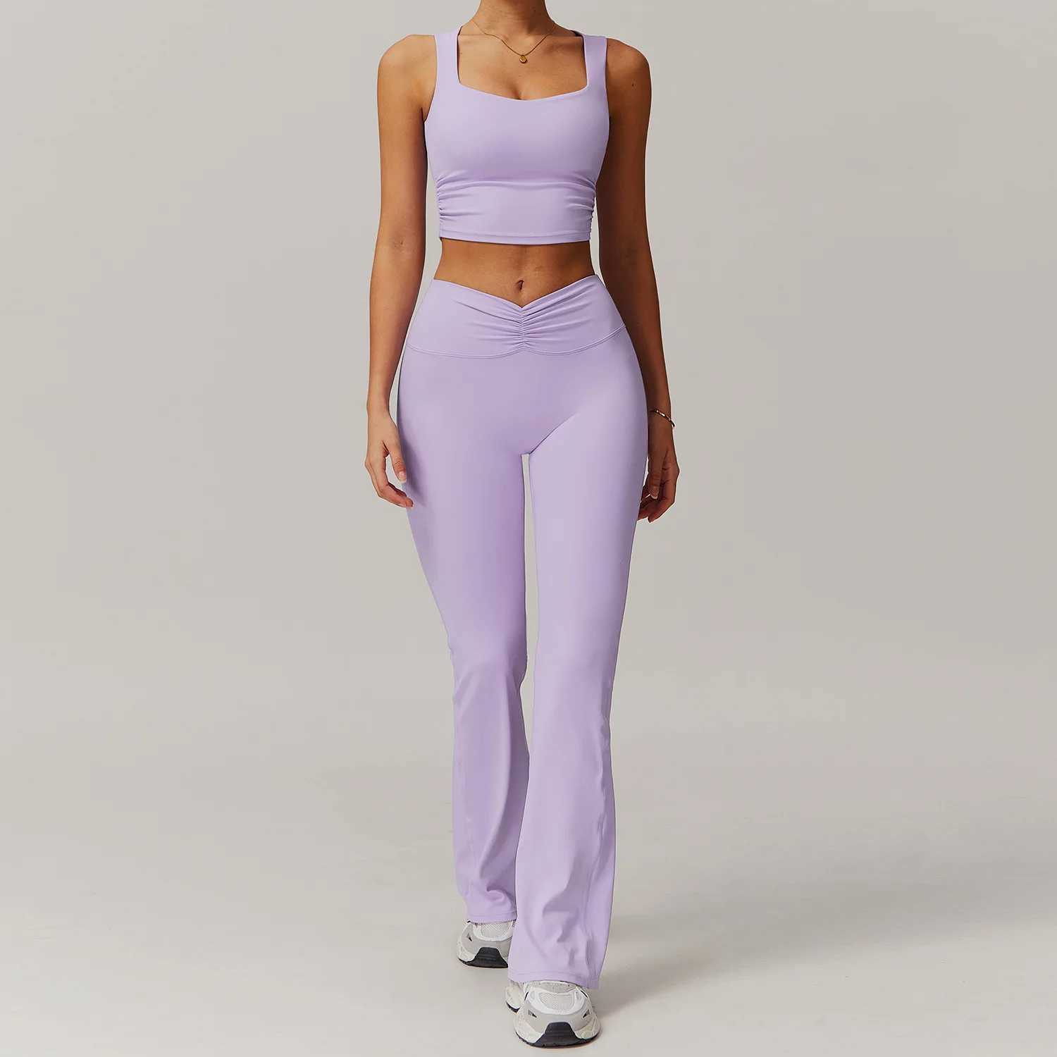 2PCS Yoga Set Womens Gym Set Long Sleeve Zipper Sports Set Womens Track and Field Wear Running Push Up Sports Wear Womens Sports Shirt W250326