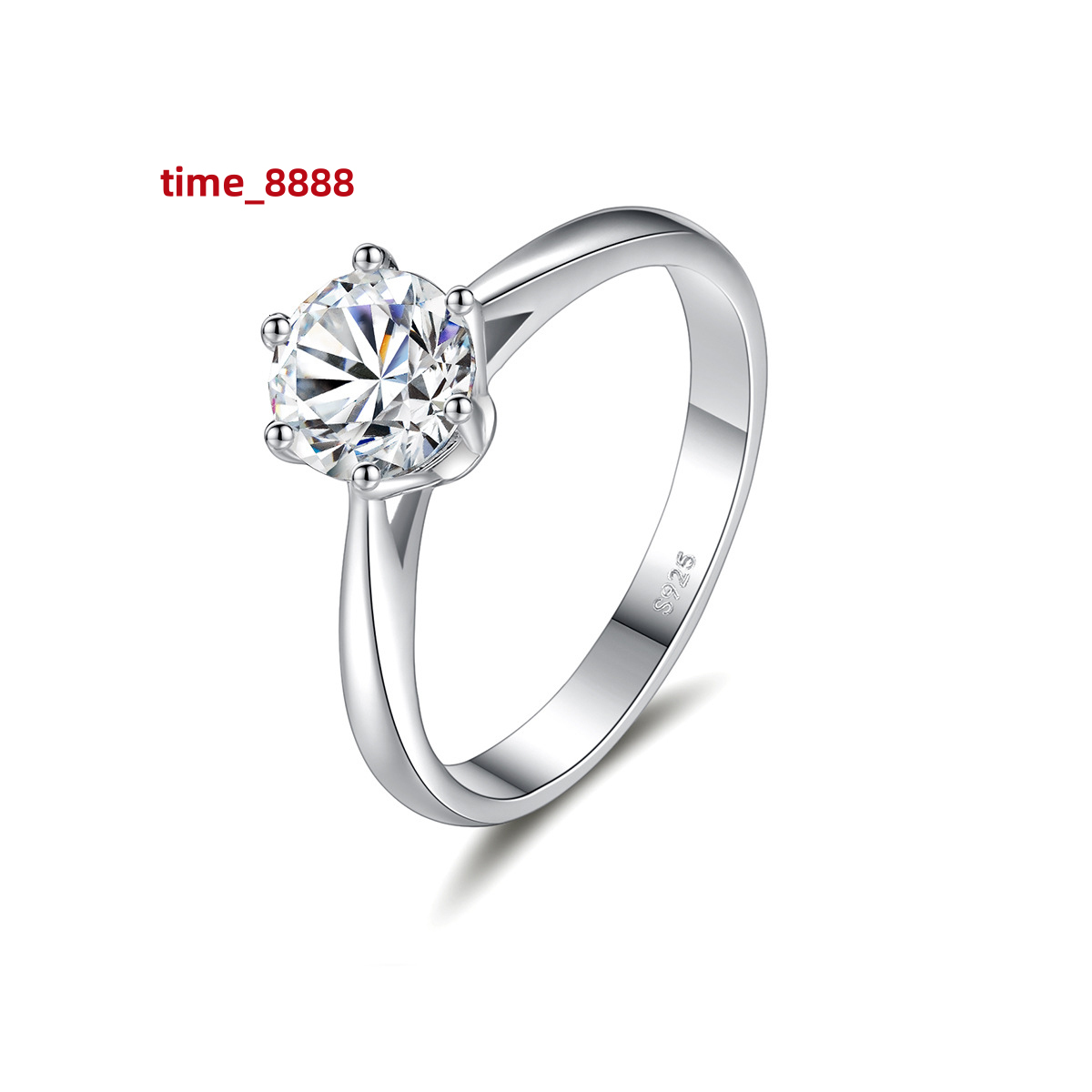 Wholesale 925 Sterling Silver Moissanite Engagement Ring Fashionable Trendy with Real Diamond High Quality Product