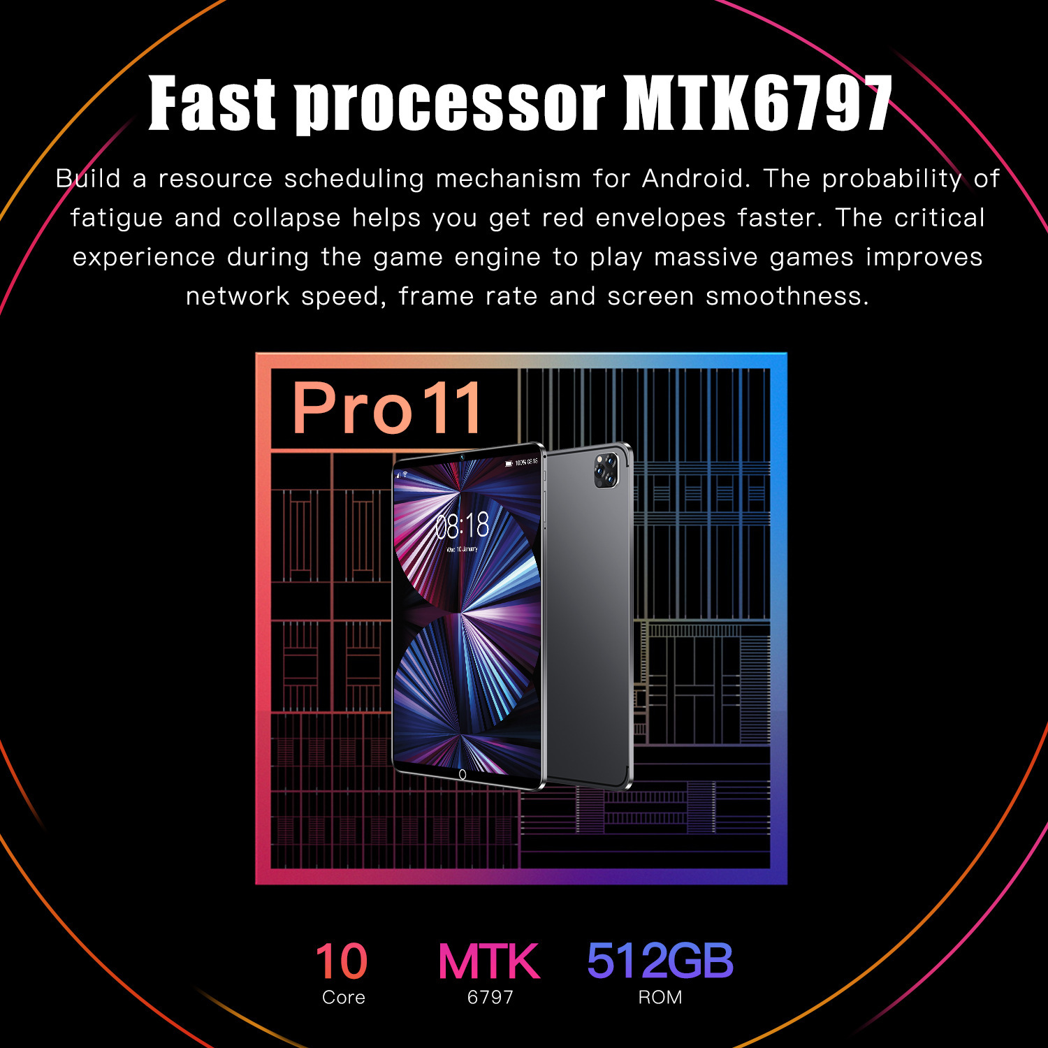 New Pro11 Android Smart 10 inch WiFi Bluetooth Tablet Price (Strong)