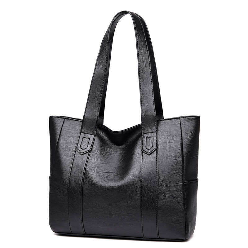 e7 Tote women's simple large capacity PU shoulder handbag fashionable mommy crossbody bag