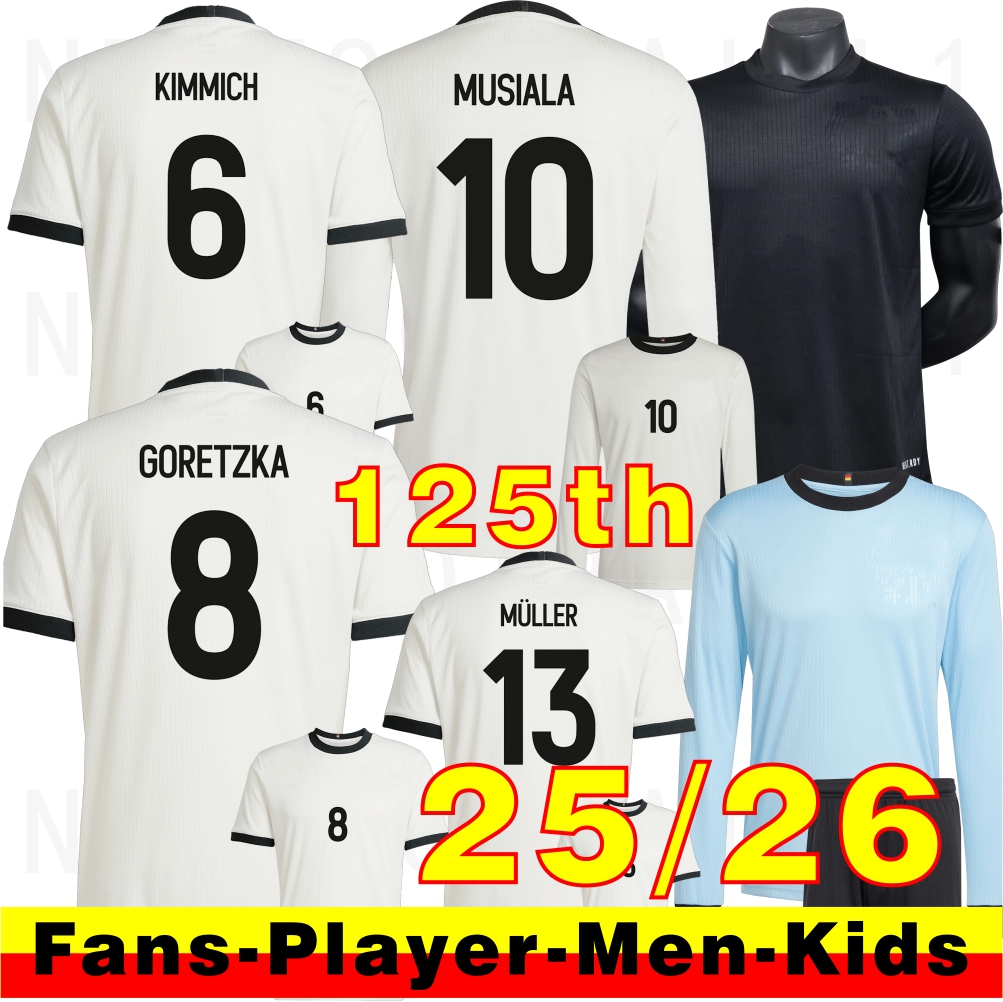 25 26 125th Germany 125 Year Anniversary Germanys woman soccer jerseys Euro football shirts men kids sets Limited Edition Whiteout goalkeeper Deutschland Trikot