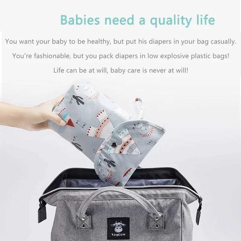 Baby Diaper Bag Newborn Diaper Storage Bag Organizer Waterproof Portable Travel Outdoor Storage Nappy Carry Pack Stroller PocketC250326