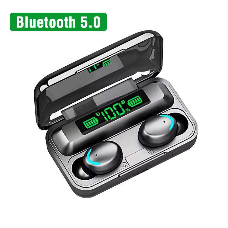 Waterproof True Wireless Tws Game 5.0 Bluetooth Earphones F9-5 Stereo LED Digital Display Earplugs In Ear Power Supply