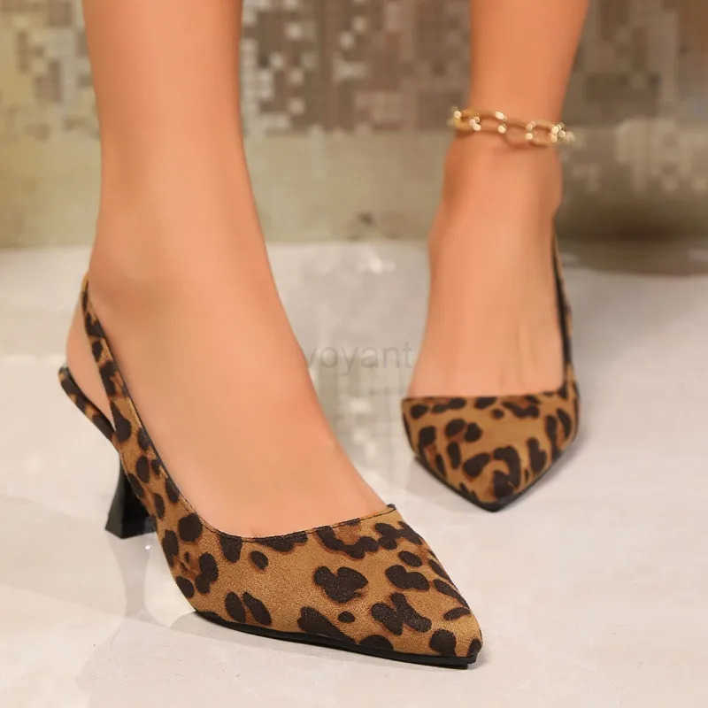 Fashion Wens Leopard Print Shoes Designer Simple Non-Slip Pointed Toe Ladies Thin H Sandals Cfortable Wan Slippers Z250326