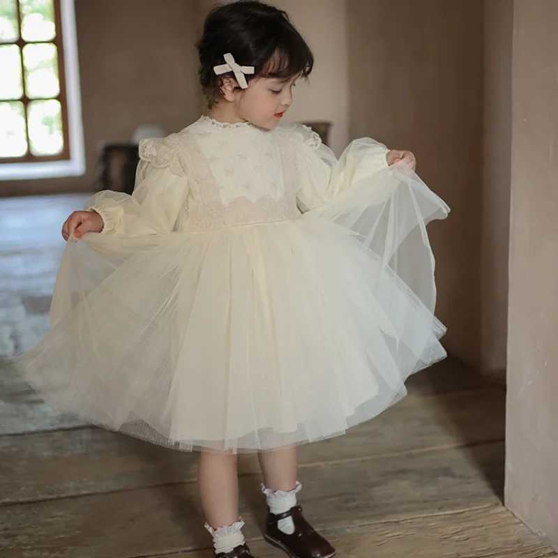 Girl Dress 2023 Temperature Lace 2023 Spring/Summer New Princess Gaozi Birthday Party Princess Sweet Casual Cute Dress W250326