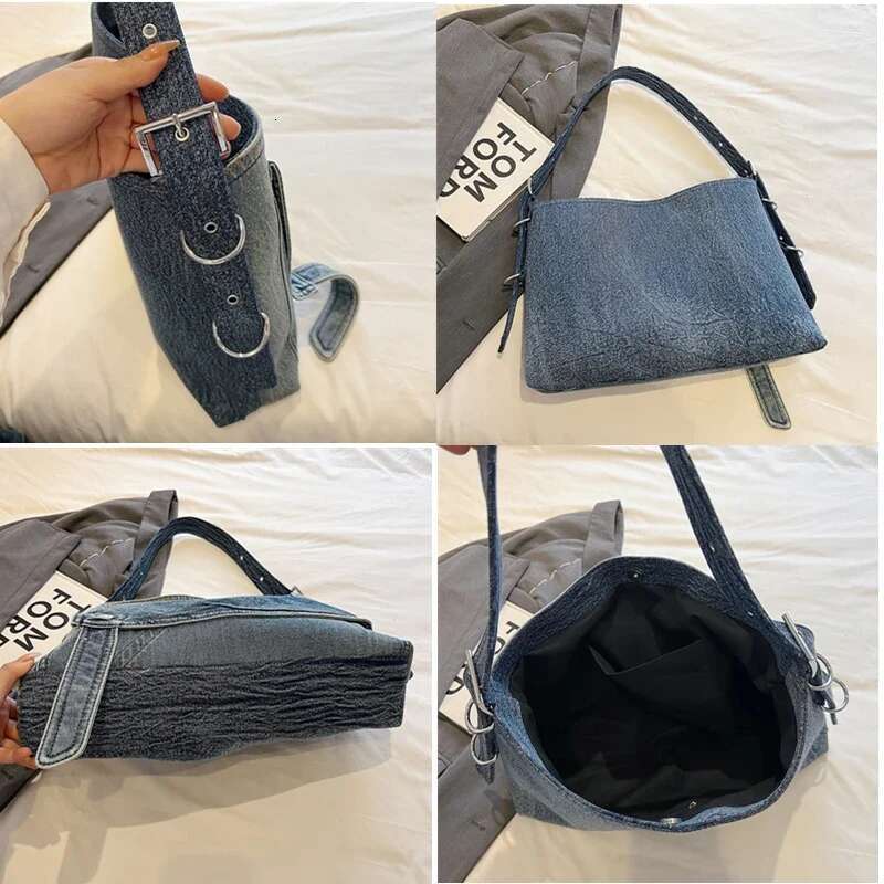 Denim Women New Fashion Casual Shoulder Bag Designer Large Capacity Tote Bag Female Handbags Class Commuting Crossbody Bags