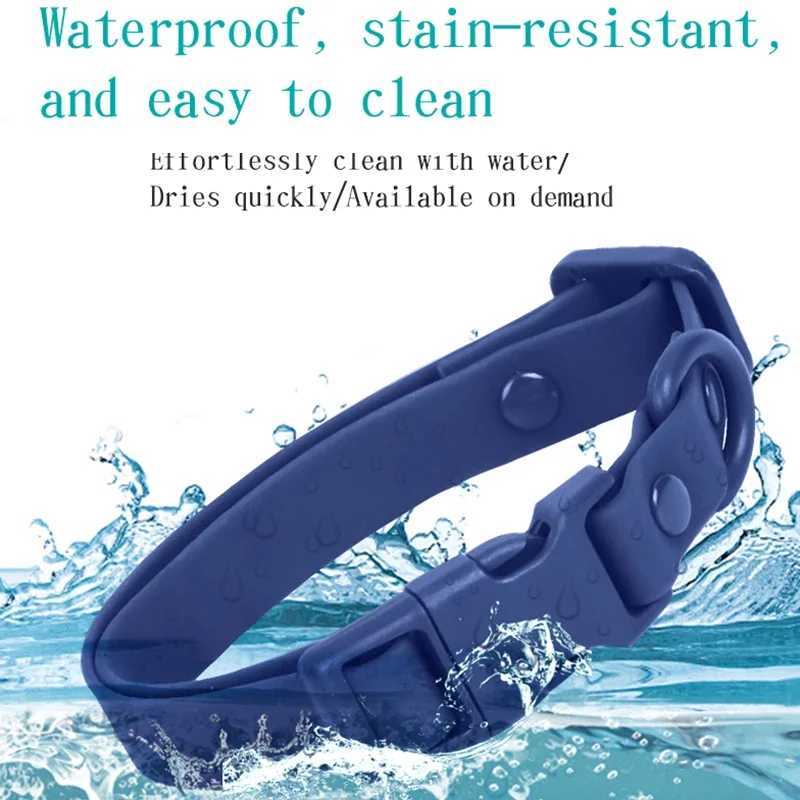 New aron Color PVC Waterproof Dustproof Easy to Clean Adjustable Pet Dog Collar Set Y250325