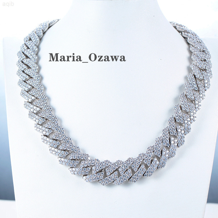 Men Hip Hop Iced Out Bling Chain Necklaces Pave Setting Cz Stone 19mm Miami Cuban Chains Hiphop Necklace Male Fashion Jewelry
