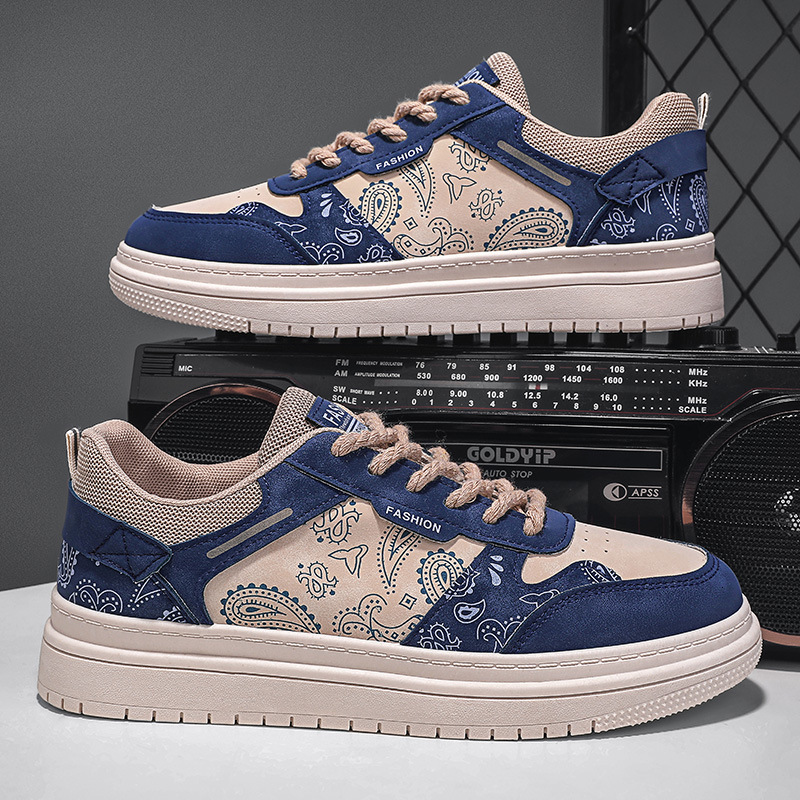 2025S New Trend Designer Live Broadcast Of New Cashew Flower Men S Trendy Shoes Versatile Trend Low Top Spring Canvas Sports Board Shoes