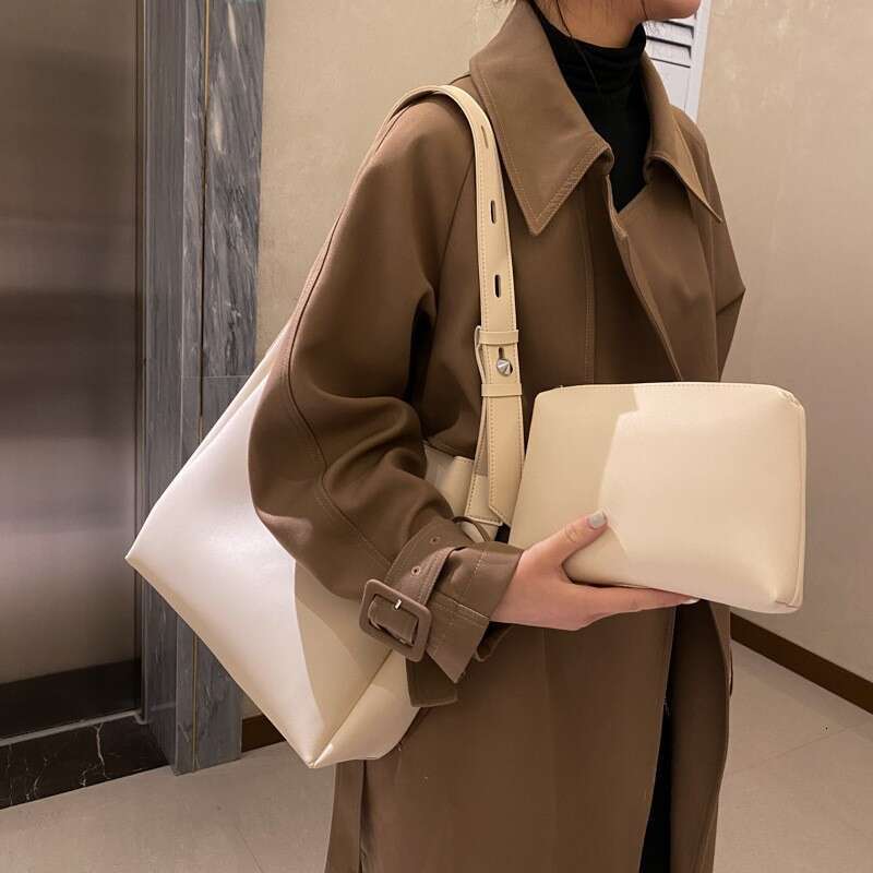 e1 High quality and large capacity shoulder bags, 2025 casual women's baozi mother tote bag