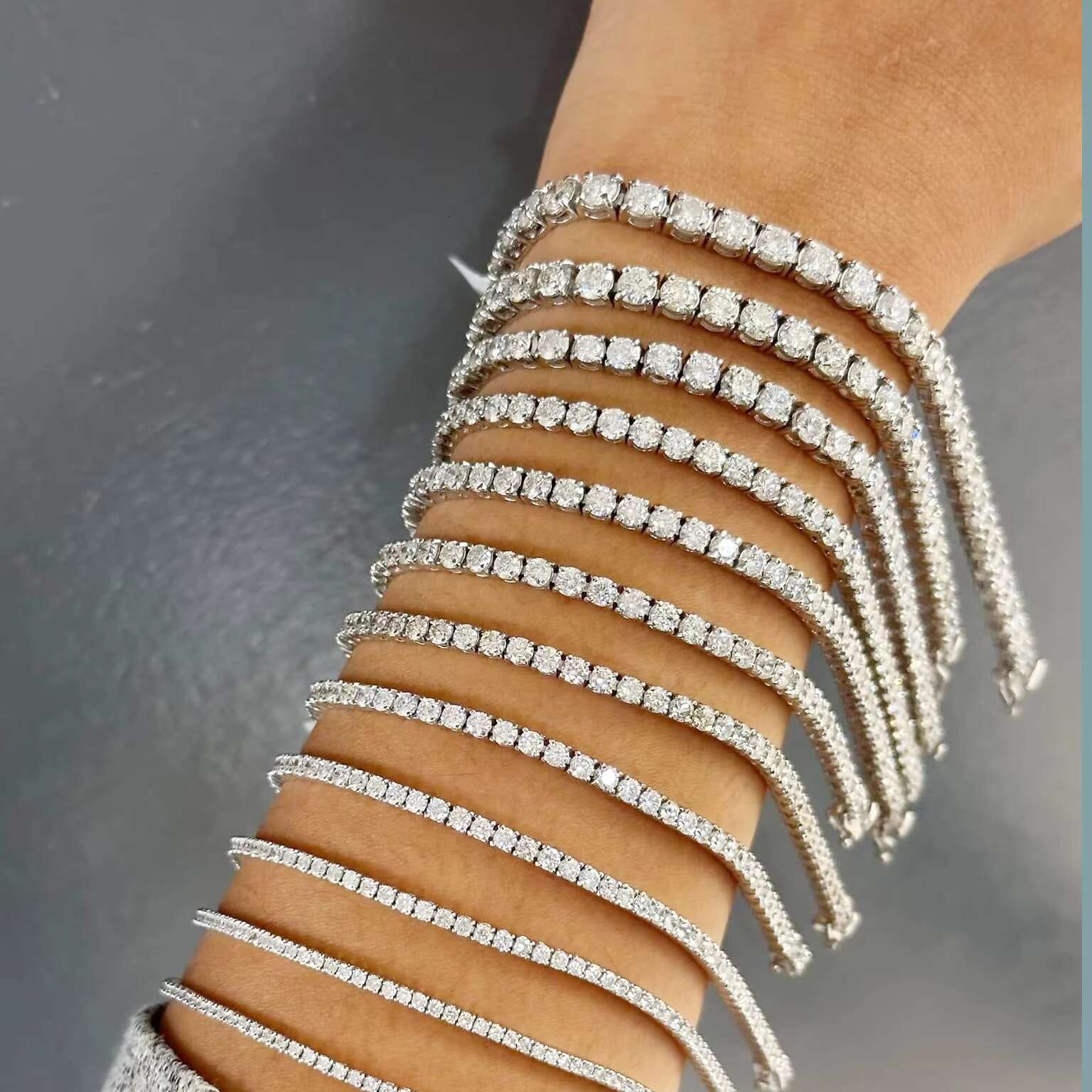 3mm Moissanite Jewelry Tennis Chain Bracelet Hip Hop Moissanite Tennis Bracelet